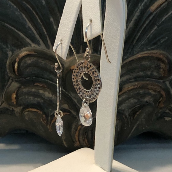 Silpada Cubic Zirconia and Sterling Silver Earrings W1520 - Picture 9 of 15